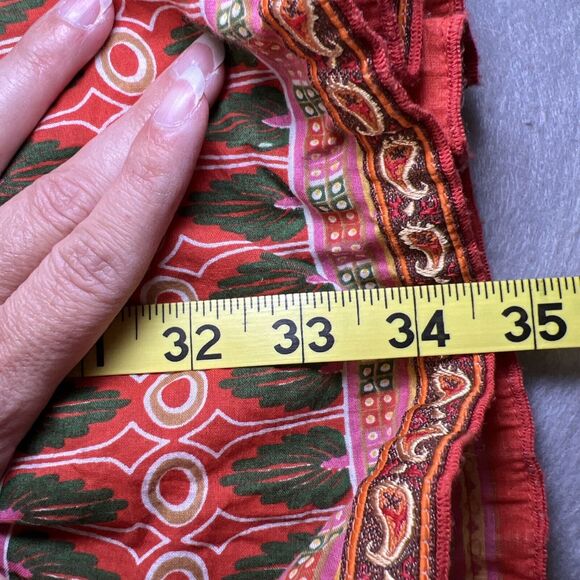 Coldwater Creek Tiered Maxi Skirt Womens Medium Patchwork Gypsy Cottagecore Boho - Picture 8 of 8